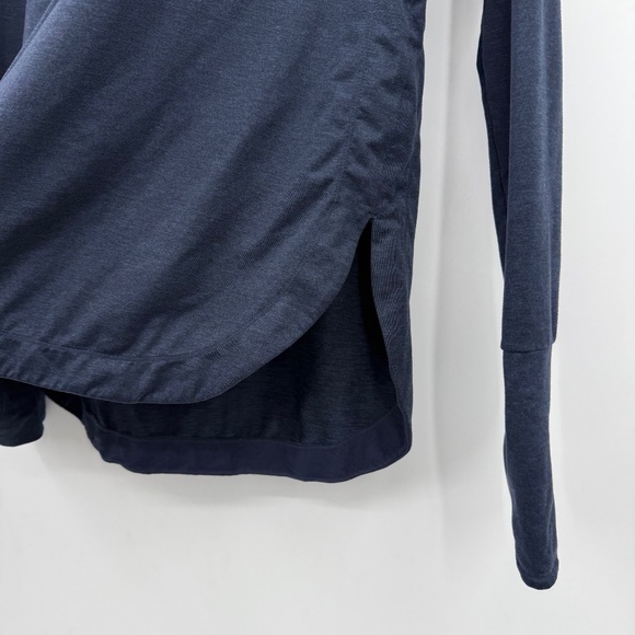 Athleta Uptempo Hoodie Sweatshirt Women Small Blue Navy Athletic Performance - Picture 4 of 13